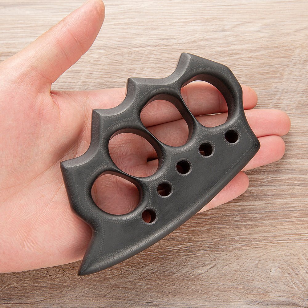 Brass Four Finger Knuckles – G10 Fiber Glass with 21mm Ultra Thick Kubotan Tip
