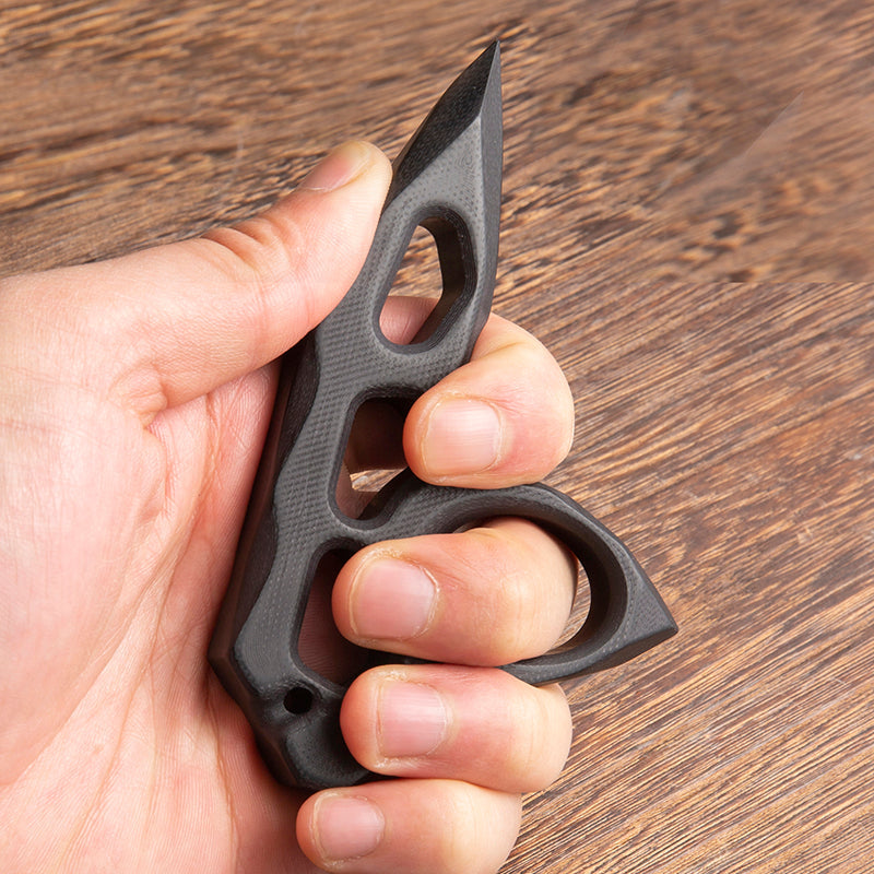 Brass Four Finger Knuckles – G10 Glass Fiber with 14mm Thick Lightweight Kubotan