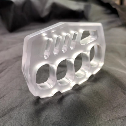 Brass Four Finger Knuckles – PVC Plastic with 14mm Ultra Thick Non-Metal Lightweight