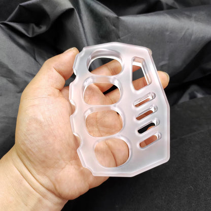 Brass Four Finger Knuckles – PVC Plastic with 14mm Ultra Thick Non-Metal Lightweight