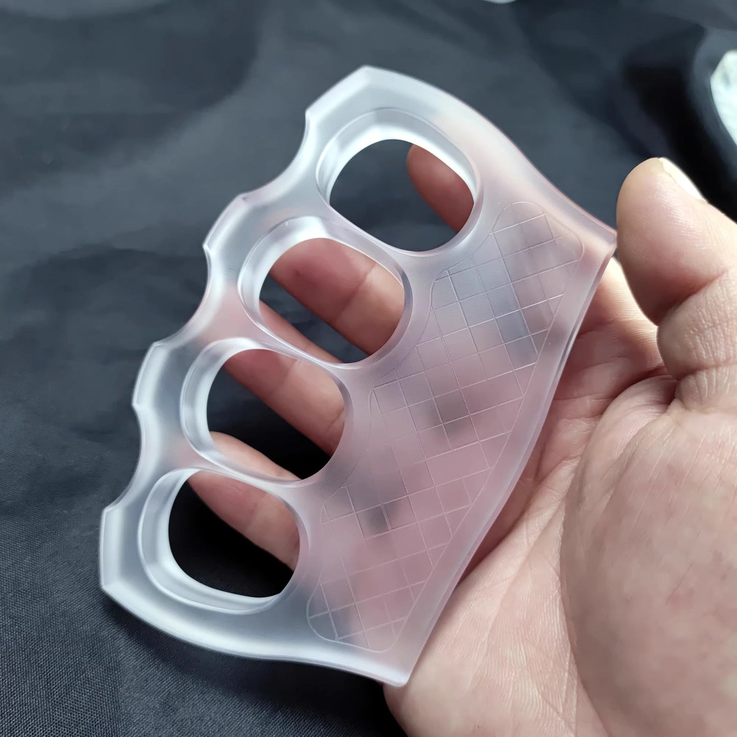 Brass Four Finger Knuckles – PVC Plastic with 14mm Ultra-Thick Non-Metal