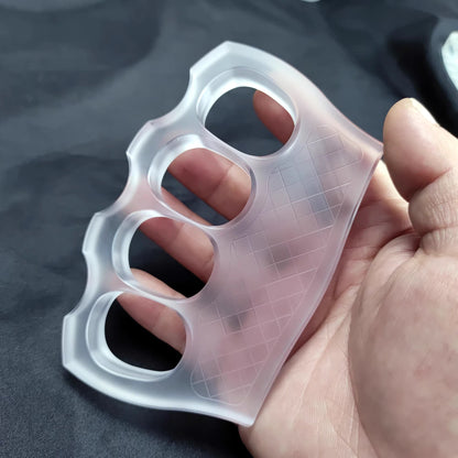 Brass Four Finger Knuckles – PVC Plastic with 14mm Ultra-Thick Non-Metal