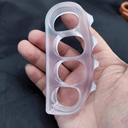 Brass Knuckles – Plastic with Pea Pod Duster Self Defense with Non-Metal Tactical 30g