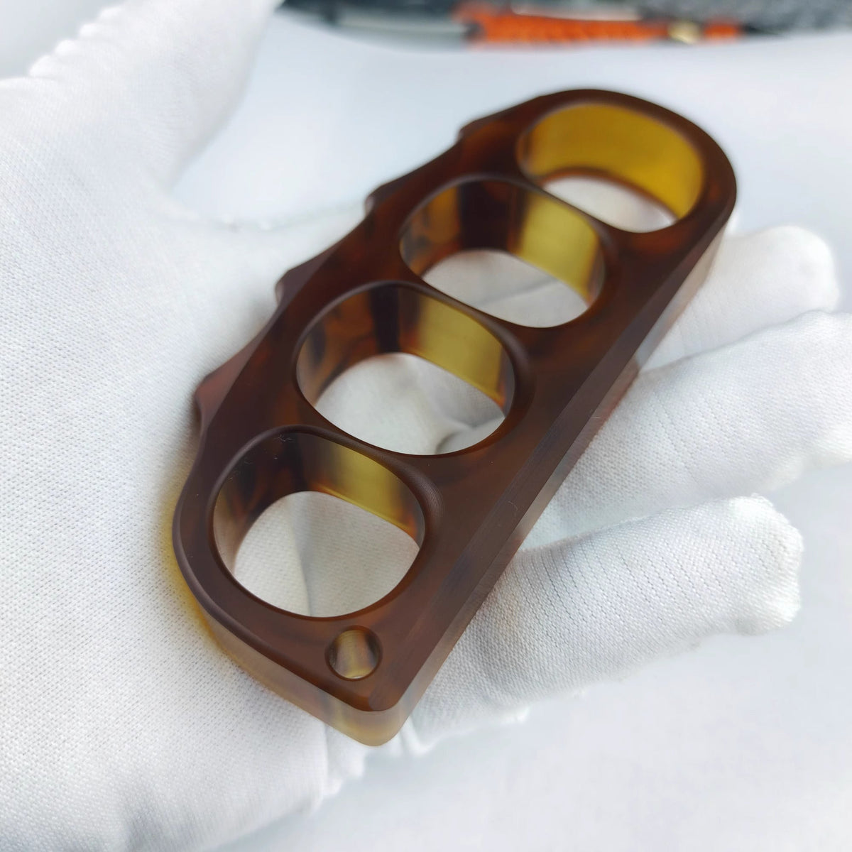 Brass Knuckles – Plastic with Pea Pod Duster Self Defense with Non-Metal Tactical 30g