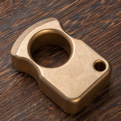 Brass Ring – H59 Single Finger with 18mm Ultra Thick Stonewash Antique Heavy
