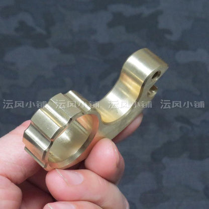 Brass Single Finger Knuckles – H-59 Snail Design Ultra-Thick 15mm with Polished 112g