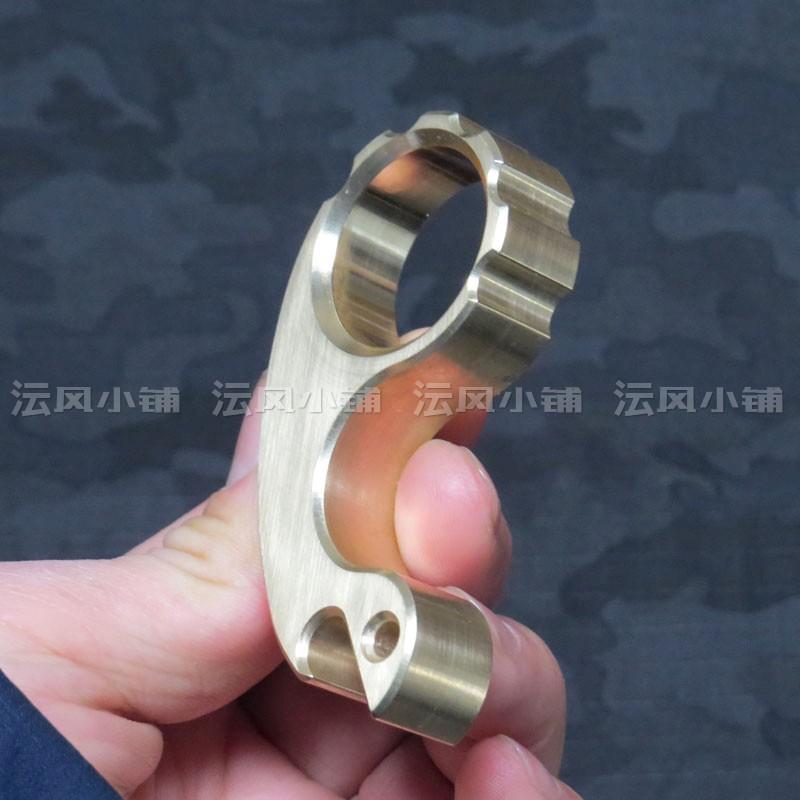 Brass Single Finger Knuckles – H-59 Snail Design Ultra-Thick 15mm with Polished 112g