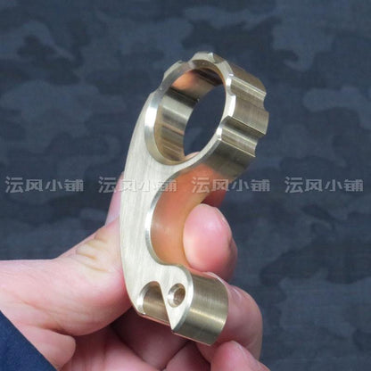 Brass Single Finger Knuckles – H-59 Snail Design Ultra-Thick 15mm with Polished 112g