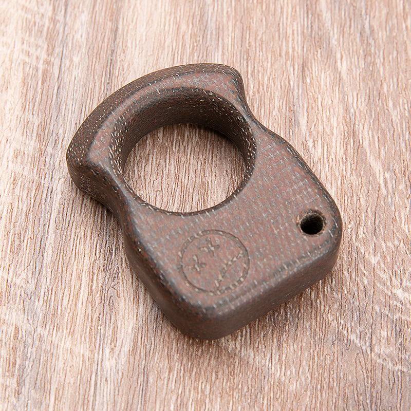 Brass Single Finger Knuckles – Micarta Ring for Alternative Styling, Collecting