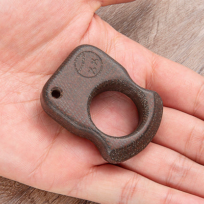 Brass Single Finger Knuckles – Micarta Ring for Alternative Styling, Collecting