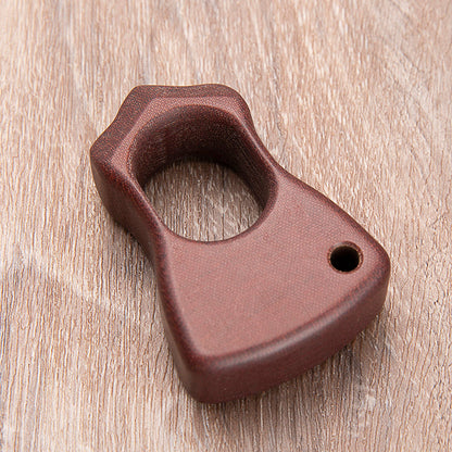 Brass Single Finger Knuckles – Micarta with 21mm Ultra Thick Non-Metal Ergonomic Ring