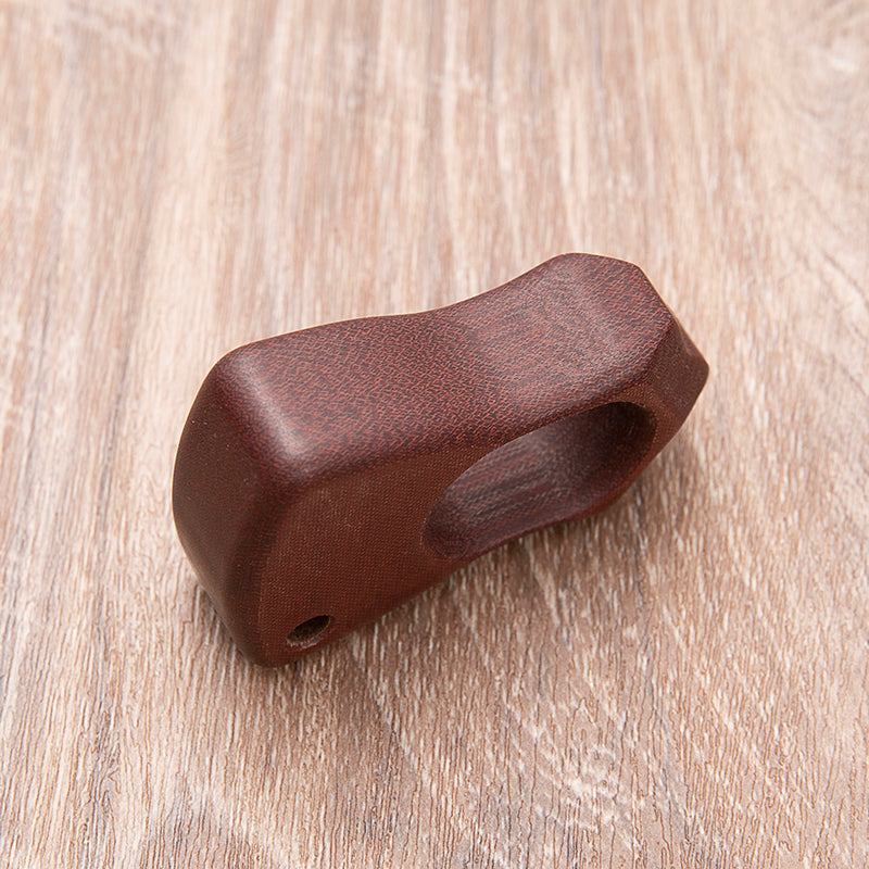 Brass Single Finger Knuckles – Micarta with 21mm Ultra Thick Non-Metal Ergonomic Ring
