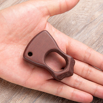 Brass Single Finger Knuckles – Micarta with 21mm Ultra Thick Non-Metal Ergonomic Ring