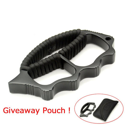 Brass Spiked Knuckles – Dusters with Full Size Zinc Alloy Side Spike 14mm Four Finger EDC