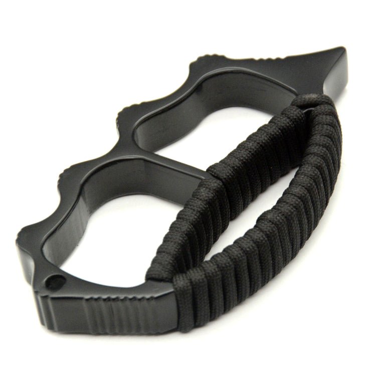 Brass Spiked Knuckles – Dusters with Full Size Zinc Alloy Side Spike 14mm Four Finger EDC