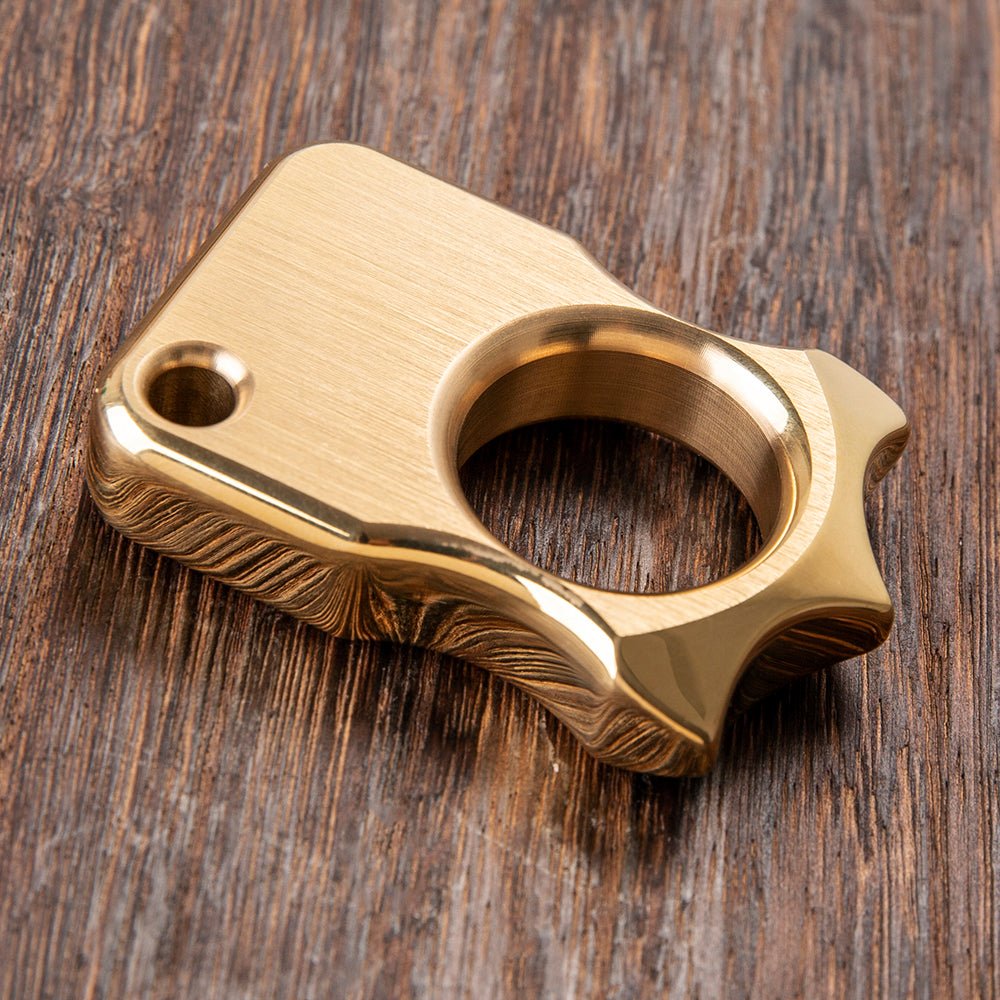 Brass Spiked Knuckles – H-59 Self Defense Ring 12mm Ultra-Thick EDC