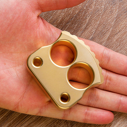 Brass Two Finger Knuckles – 17.6mm Ultra Thick Brush Finish Heavy Duty
