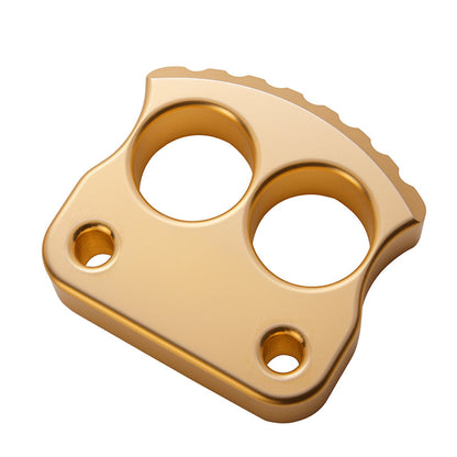 Brass Two Finger Knuckles – 17.6mm Ultra Thick Brush Finish Heavy Duty