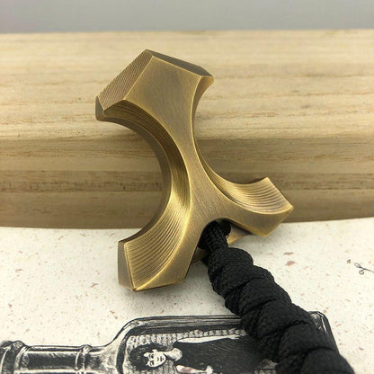 Brass Two Finger Knuckles – Dusters with H-59 EDC Self Defense Tool with Paracord