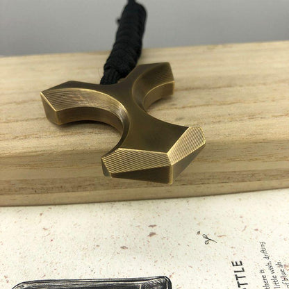 Brass Two Finger Knuckles – Dusters with H-59 EDC Self Defense Tool with Paracord