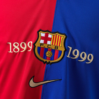 Barcelona Jersey 1899 1999 Anniversary Retro Football Kit Long Sleeves