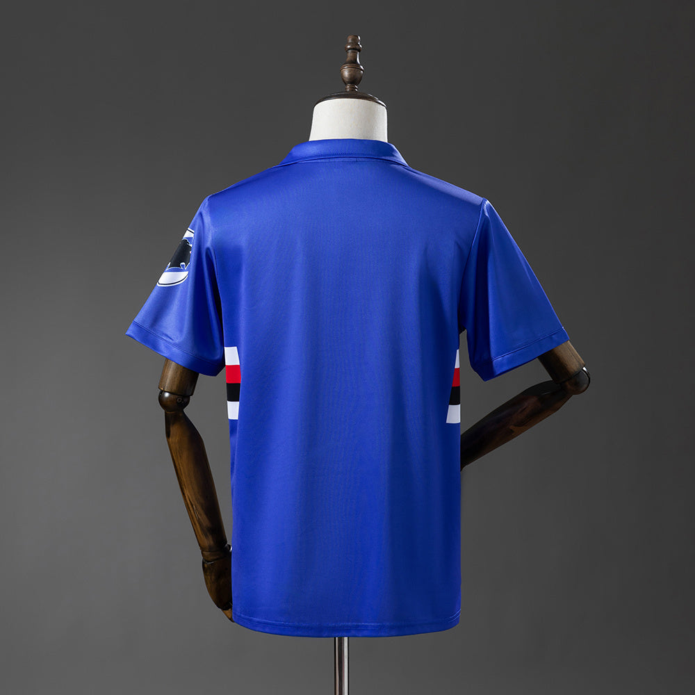 Sampdoria Jersey 1991-92 Home Retro Football Kit