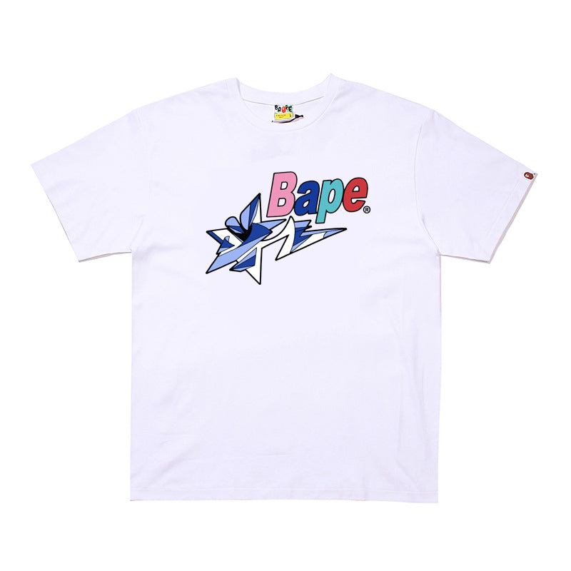 D767 Lightning Bape Graphic T-Shirt - White