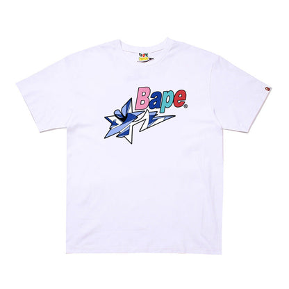 D767 Lightning Bape Graphic T-Shirt - White