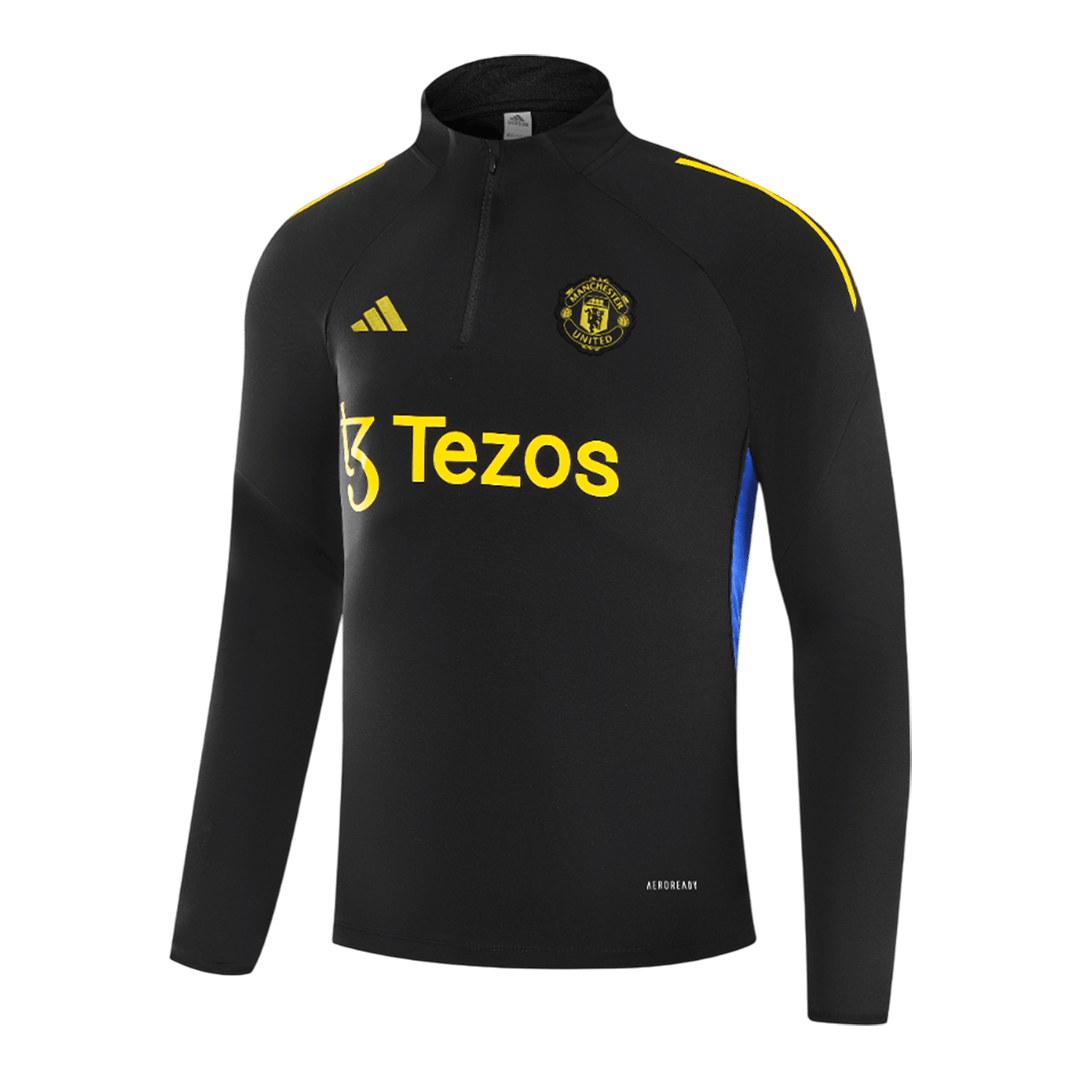 Manchester United 2025/26 Black Training Tracksuit Kit (Top+Pants)