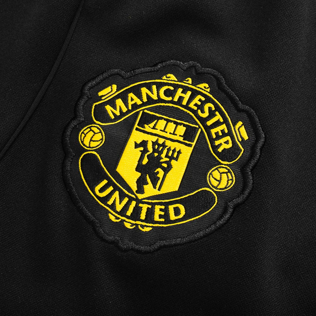 Manchester United 2025/26 Black Training Tracksuit Kit (Top+Pants)