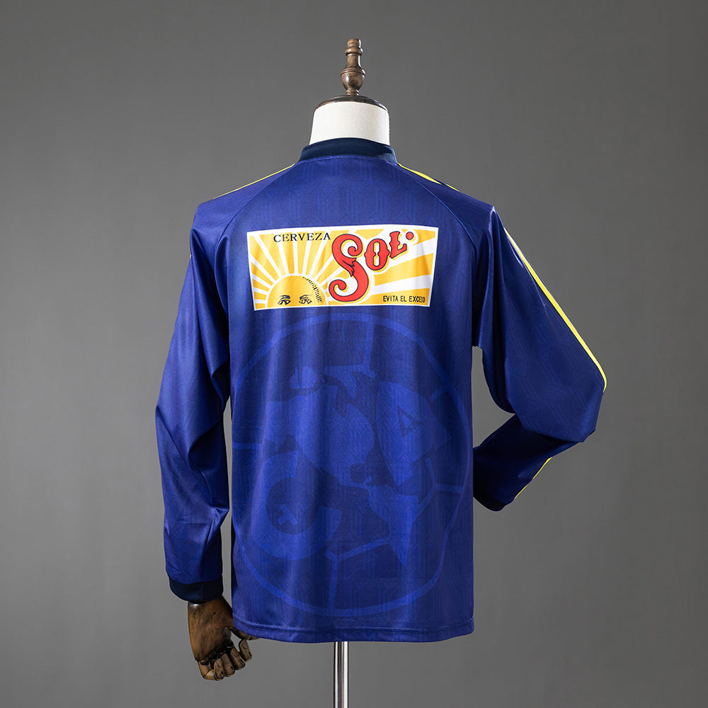 Club America Away Jersey 1997-1998 Retro Football Kit Long Sleeves Soccer Shirt