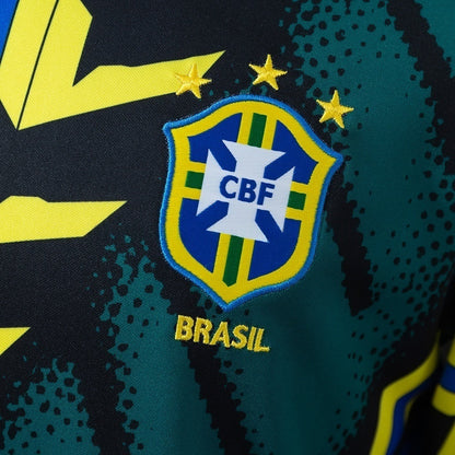 Brazil Goalkeeper Jersey 1996 Retro Long Sleeves Football Kit Soccer Shirt