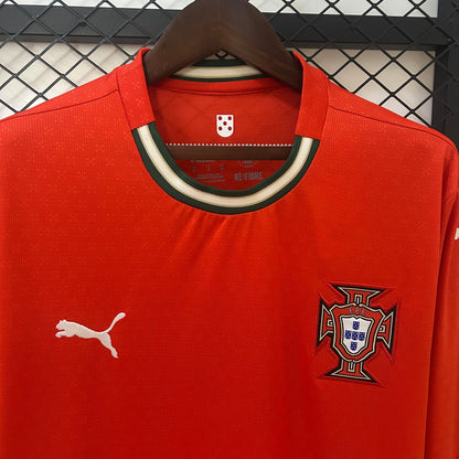 Portugal Jersey 25/26 Home Long Sleeves Ronaldo Football Kit Soccer Jersey