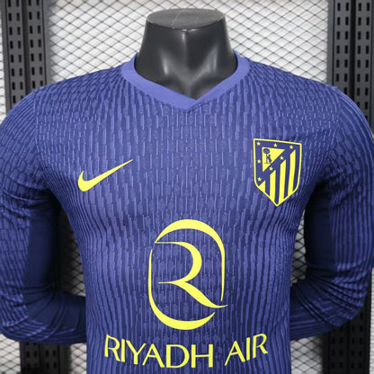 Player Version Atletico Madrid Jersey 25/26 Away Long Sleeves Football Kit Soccer Jersey