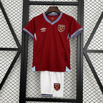 Kids West Ham United Jersey 25/26 Home Football Kit Soccer Jersey