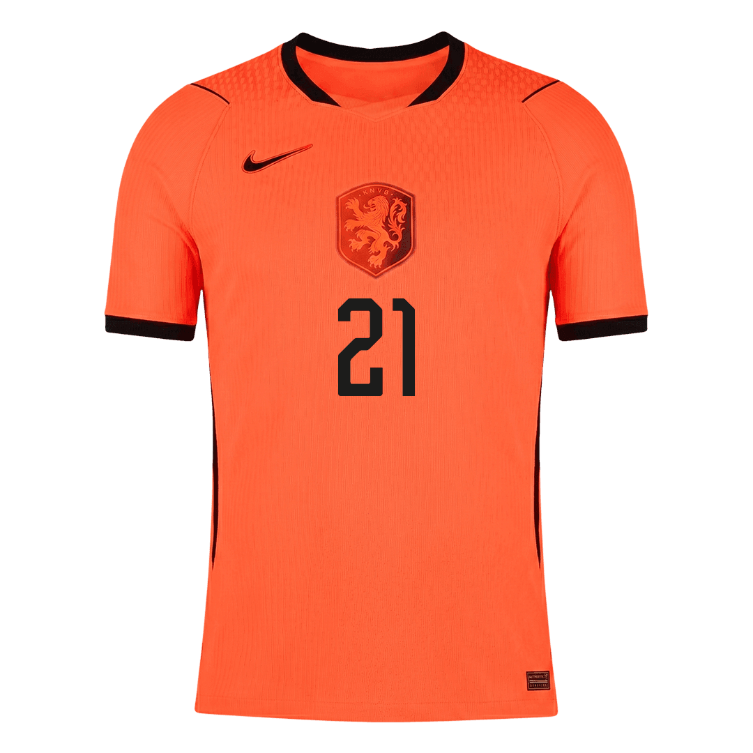 F.DE JONG #21 Mens Netherlands World Cup Home Jersey 2026 - Player Version (Slim Fit)