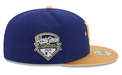 New Era Los Angeles Dodgers Gold 2025 World Series Champions Sidepatch 59FIFTY Fitted
