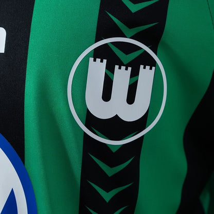 Wolfsburg Away Jersey 1995-1996 Retro Long Sleeves Football Kit Soccer Shirt