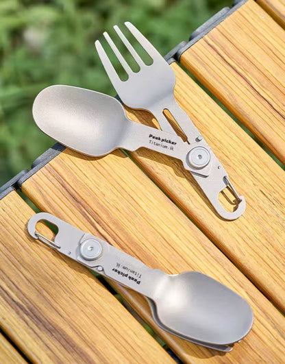 Camping & Outdoor Gear – TrailTitan Foldable Titanium Cutlery Set