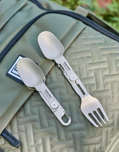 Camping & Outdoor Gear – TrailTitan Foldable Titanium Cutlery Set
