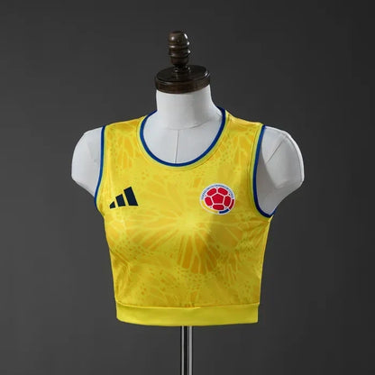 Women Colombia Home Vest 2026 World Cup Football Kit Soccer Shirt
