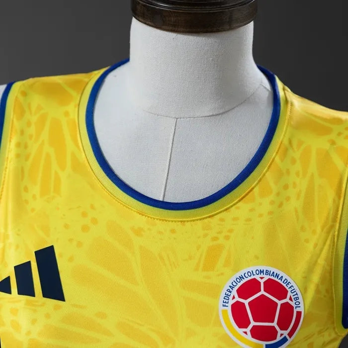 Women Colombia Home Vest 2026 World Cup Football Kit Soccer Shirt
