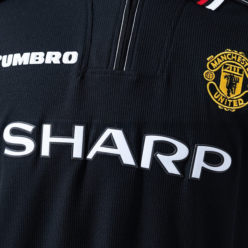 Manchester United Jersey 1998-99 Home Black Retro Kit Long Sleeves