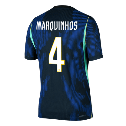 MARQUINHOS #4 Mens Brazil World Cup Away Jersey 2026 - Player Version (Slim Fit)