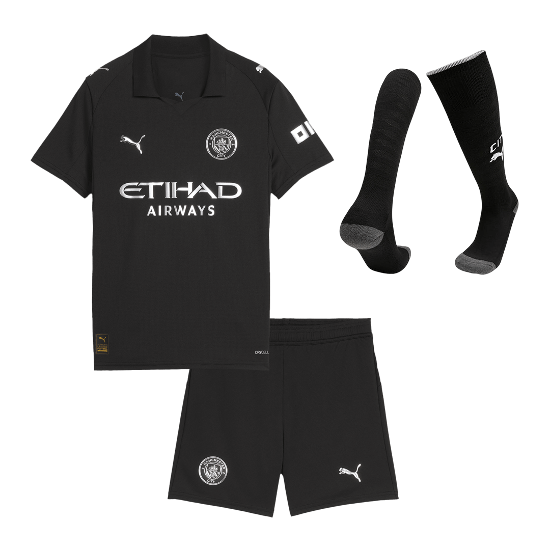 Kids Manchester City Away Full Kit 2025/26