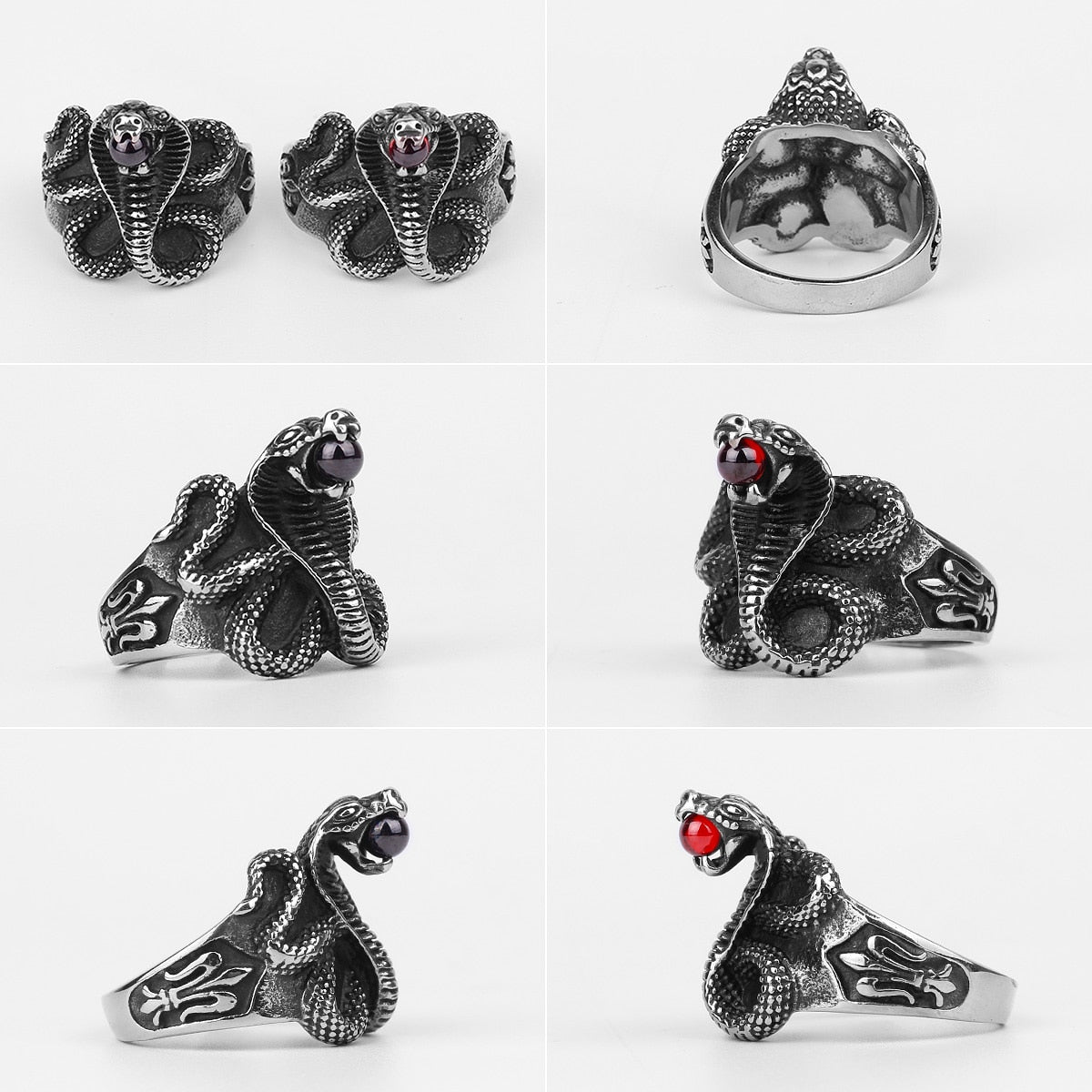 Cobra Snake Ring – Punk Rock Hip Hop Biker Gothic Statement for Alternative Styling