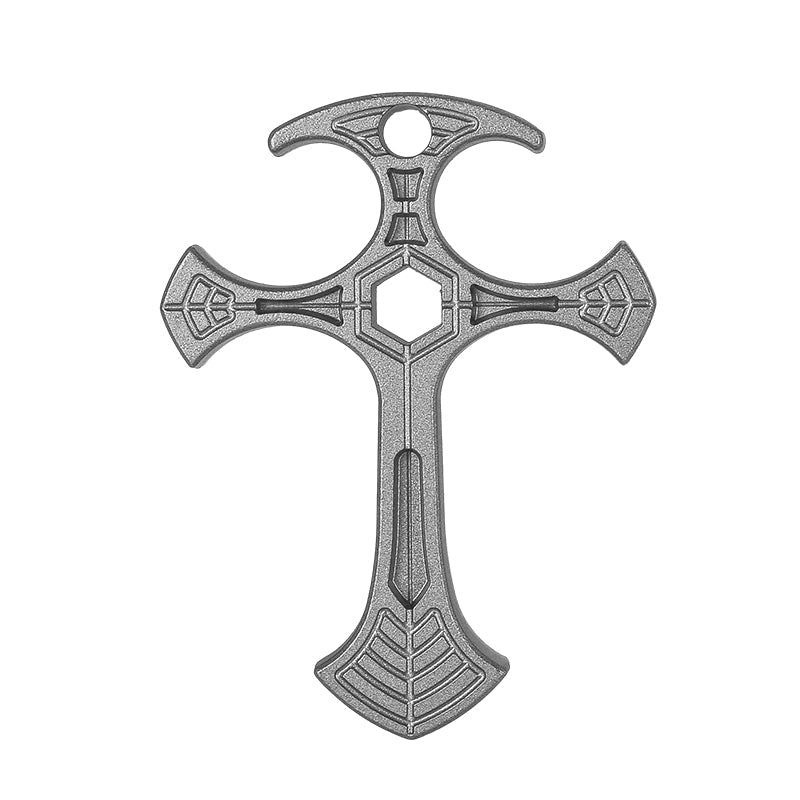 Cross Necklace – Zinc Alloy Self Defense Pendant with Bottle Opener Jewelry 74g