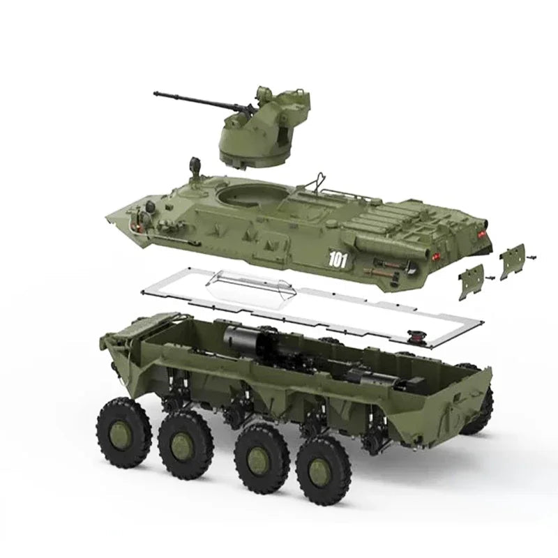 CROSSRC BT8 Rhino 1/12 Scale 8WD RC Military Amphibious Armored Truck Crawler KIT/RTR