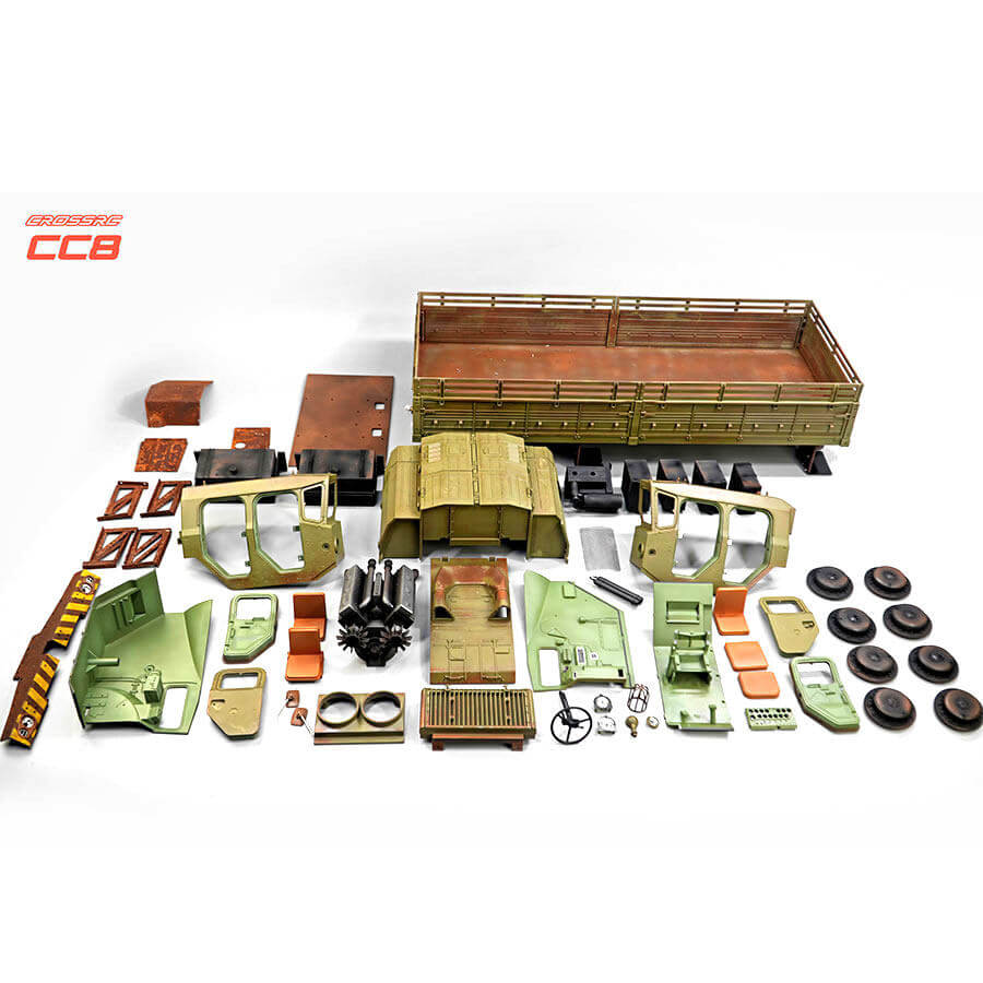 CROSSRC CC8 1/12 Scale 8x8 8WD RC Military Metal Transport Truck Crawler KIT/RTR