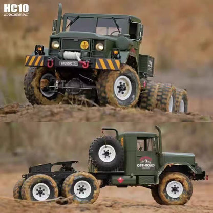 CROSSRC HC10 1/12 6WD 10-Tire RC Military Truck Dual Speed Off-Road Crawler KIT/RTR